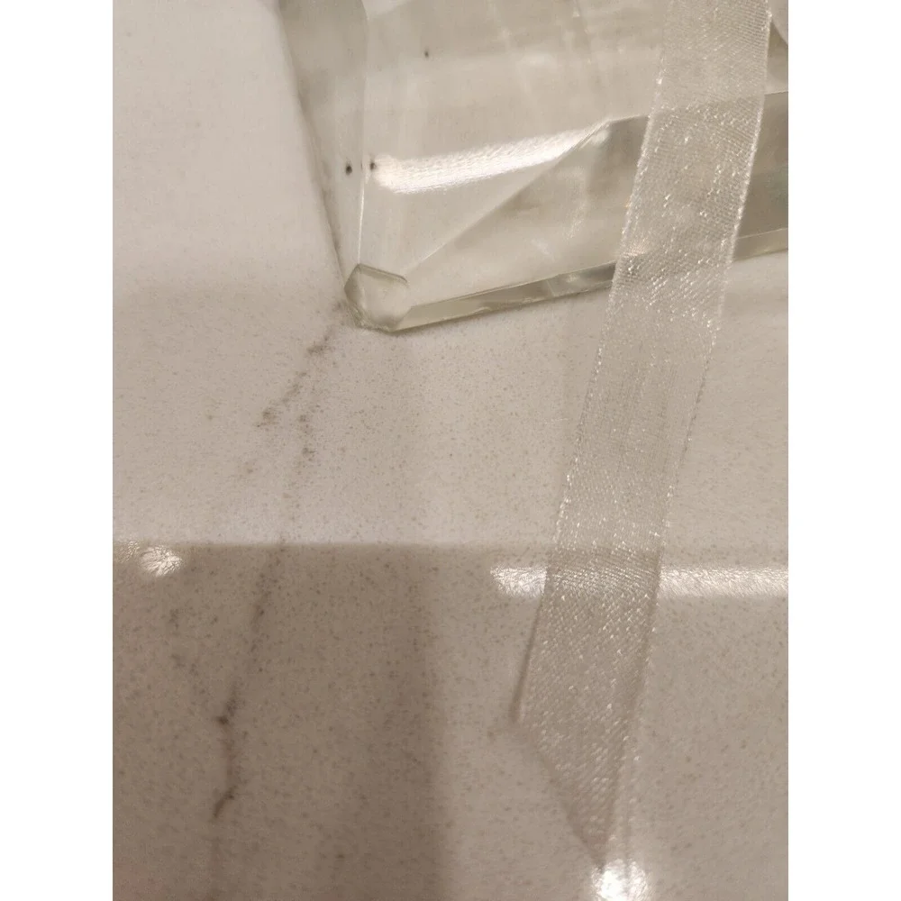 Vidali Collection Crystal Square Lidded Trinket Jewelry Box 2 Small Chips On Lid